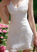 Blanche Broderie Mini Dress
