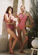 Monaco Rosette One-Shoulder Swimsuit
