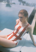 Caramel Riviera Striped Swimsuit
