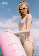 Rainbow Riviera High-Neck Swimsuit