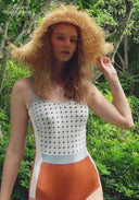 Vintage Houndstooth Resort Swimsuit