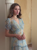 Summer Retro Silk Vacation Dress