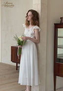 Pear Moon White Lace Vacation Dress