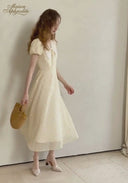 Lemon Garden Lace Tea Dress