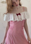 Awakening Rose Plaid Maxi Dress